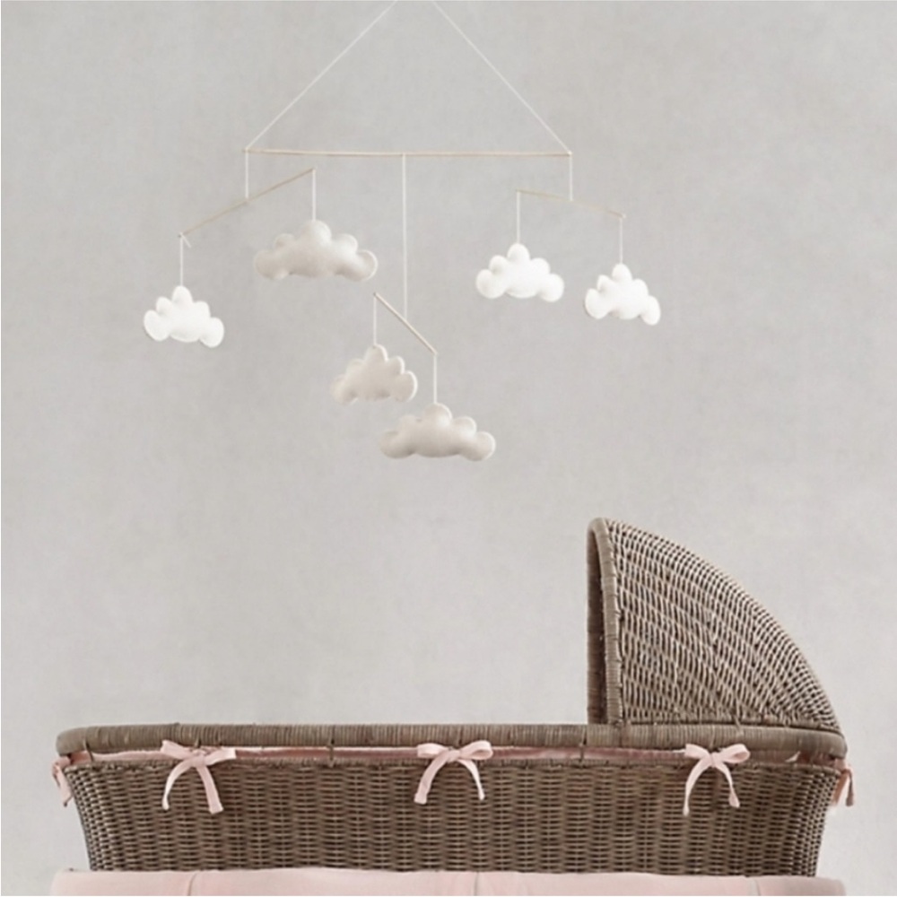 Restoration Hardware Baby & Child Cloud Felt Mobile Ivory